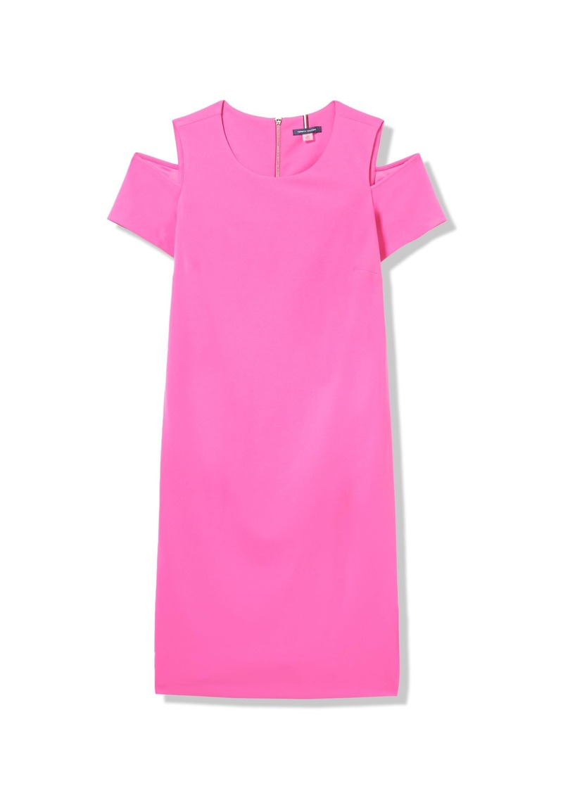 Tommy Hilfiger Women's Plus Size Cold Shoulder Dress HOT Pink