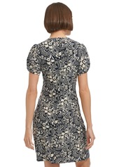 Tommy Hilfiger Women's Printed Puff-Sleeve Sheath Dress - Sky Capt/i