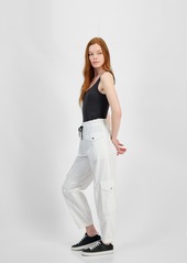 Tommy Hilfiger Women's Pull-On Tie-Waist Cargo Pants - Brt White