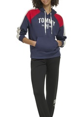 Tommy Hilfiger Women's Relaxed Fit Athletic Blocking Printed Graphic On Chest Hoodie