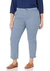 Tommy Hilfiger Women's Relaxed Fit Hampton Chino Pant (Standard and Plus Size) Sky CAPT Multi
