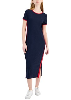 Tommy Hilfiger Women's Ribbed Midi Dress - Navy