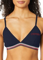 Tommy Hilfiger Women's Ribbed Modal Triangle Bralette Bra  XS