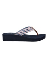 Tommy Hilfiger Women's Roahna-x Tommy Hilfiger Classic Flip Flops - Orange, Navy Stripe