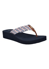 Tommy Hilfiger Women's Roahna-x Tommy Hilfiger Classic Flip Flops - Orange, Navy Stripe