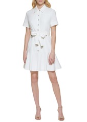 Tommy Hilfiger Women's Scuba Crepe Button Down Dress