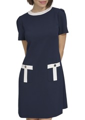 Tommy Hilfiger Women's Pocket Trim Shift Dress