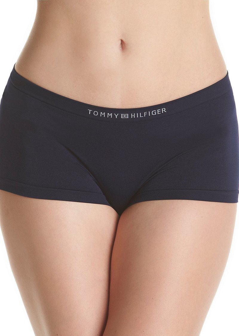 Tommy Hilfiger Tommy Hilfiger Women's Seamless Boyshort Underwear Panty  Peacoat Blue-Single