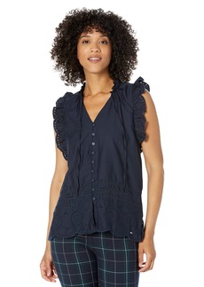 Tommy Hilfiger Women's Adaptive Seated Fit Ruffle Top  XL