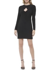 Tommy Hilfiger Women's Shift Jersey Long Sleeve V-Neck Dress  size