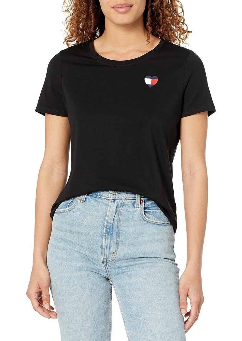 Tommy Hilfiger Womens Crew Neck Logo Tee T Shirt   US