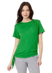 TOMMY HILFIGER Women's Short Sleeve Knot Top