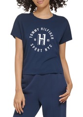 Tommy Hilfiger Women's Short Sleeve Printed Chest Graphic T-Shirt