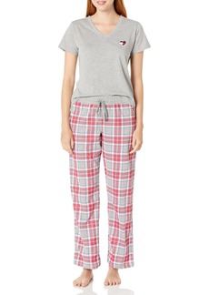 Tommy Hilfiger womens Short Sleeve Printed Sleep Shirt Pajama Top   US