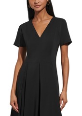 Tommy Hilfiger Women's Short-Sleeve V-Neck Dress - Black