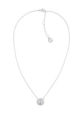 Tommy Hilfiger Women's Silver-Tone Stainless Steel Stone Necklace - Silver-tone