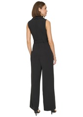 Tommy Hilfiger Women's Sleeveless Belted Jumpsuit - Black