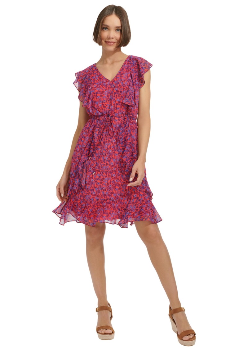Tommy Hilfiger Women's Sleeveless Ruffle Dress