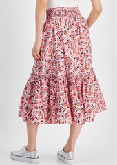 Tommy Hilfiger Women's Smocked Ditsy Floral Skirt - Pink Floral