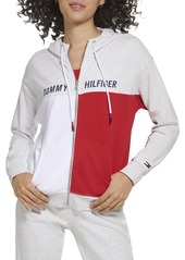Tommy Hilfiger Women's Soft & Comfortable Fleece Colorblocked Full Zip Hoodie