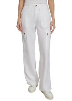 Tommy Hilfiger Women's Solid Festival Cargo Pants - Brt White