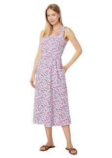 TOMMY HILFIGER Women's Floral Smocked Midi Dress