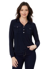 Tommy Hilfiger Women's Solid Soft Utility Shirt