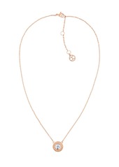 Tommy Hilfiger Women's Stone Necklace - Rose Gold-Tone