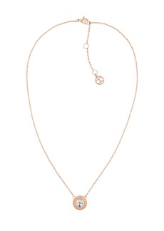 Tommy Hilfiger Women's Stone Necklace - Rose Gold-Tone