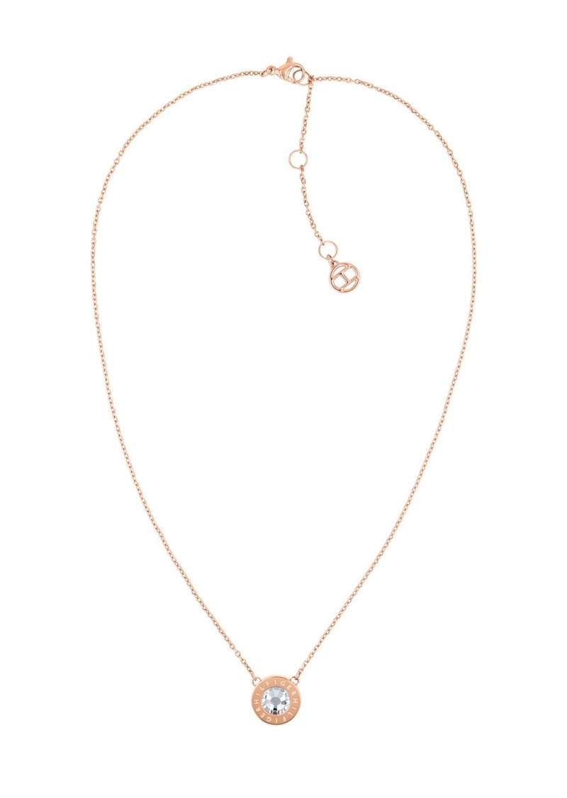 Tommy Hilfiger Women's Stone Necklace - Rose Gold-Tone