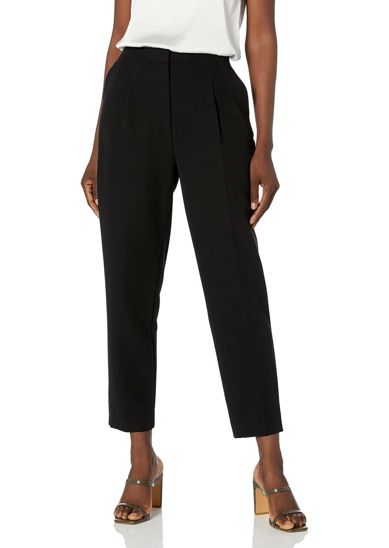 Tommy Hilfiger Women's High Waisted Straight Leg Trouser Pant Black