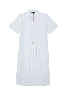 Tommy Hilfiger womens Stripe Short Sleeve Shirtdress Casual Dress   US