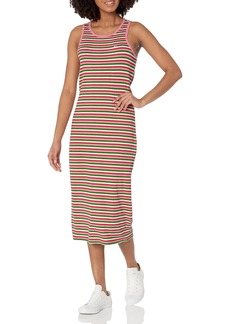 Tommy Hilfiger Women's Striped Midi Halter Ribbed Dress