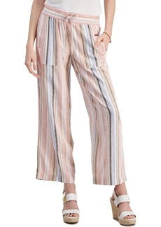 Tommy Hilfiger Women's Striped Straight Pull-On Pants - Bridal Rose Multi