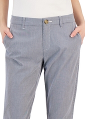 Tommy Hilfiger Women's Striped Th Flex Hampton Chino Pants - Blue/White