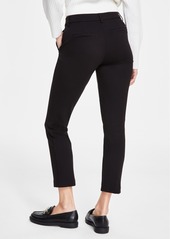 Tommy Hilfiger Women's Th Flex Straight-Leg Ankle Ponte Pants - Black