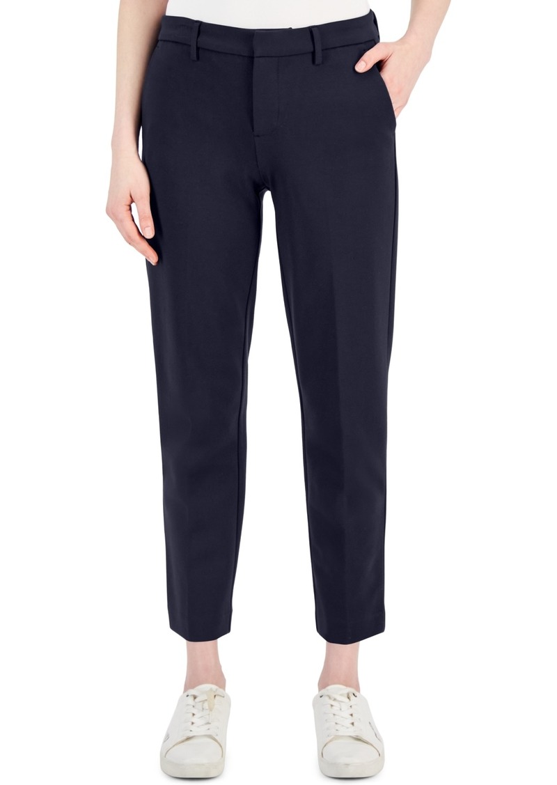 Tommy Hilfiger Women's Th Flex Straight-Leg Ankle Ponte Pants - Sky Capt