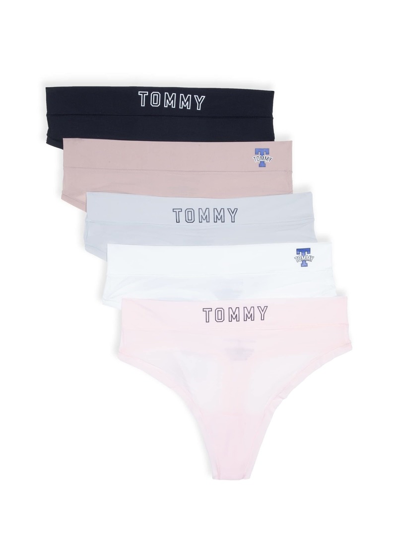 Tommy Hilfiger Women's Thong 5-Pack BBD/BW/MC/BB/BK