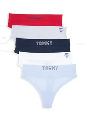 Tommy Hilfiger Women's Thong 5-Pack HTR/BW/SC/MC/TR
