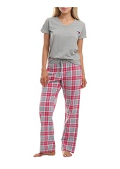 Tommy Hilfiger womens V-neck Heart Tee and Bottom Pant Pj Pajama Set   US