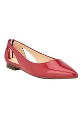 Tommy Hilfiger Women's Velahi Pointy Toe Flat Ballet Shoes - Caramel - Faux Leather