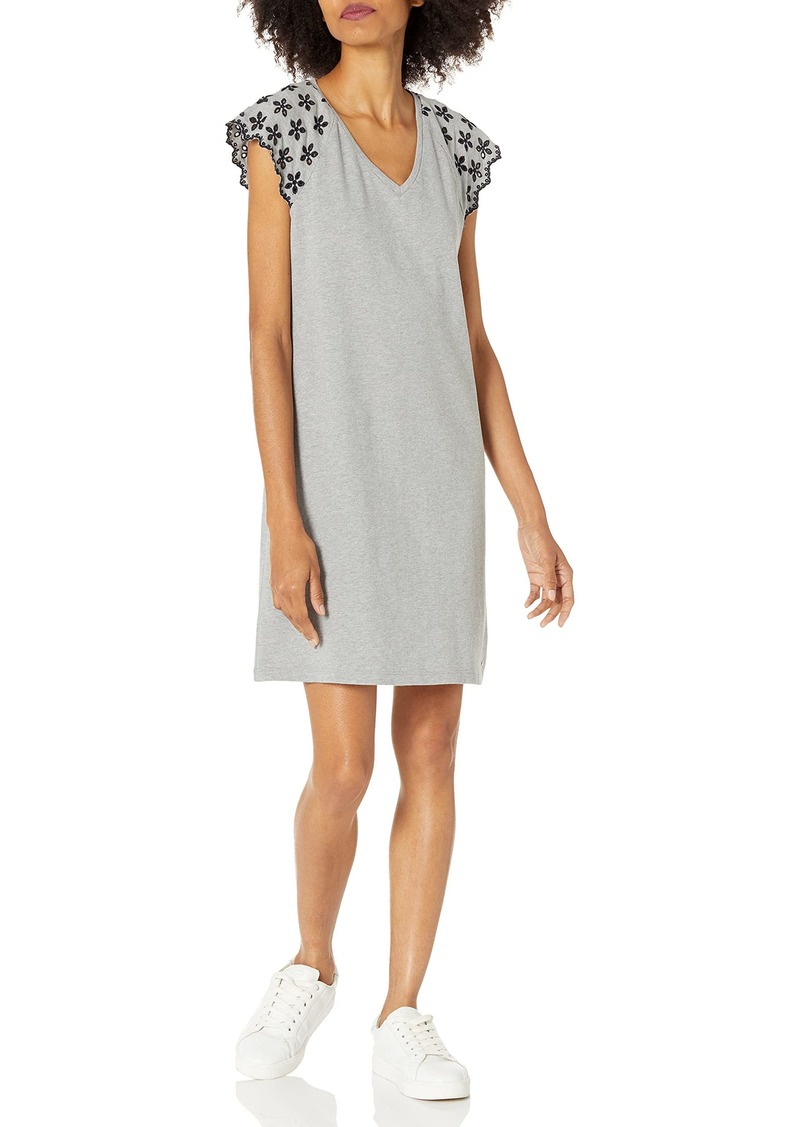 Tommy Hilfiger Womens Women's Pique Eyelet Sleeve Dress  XL