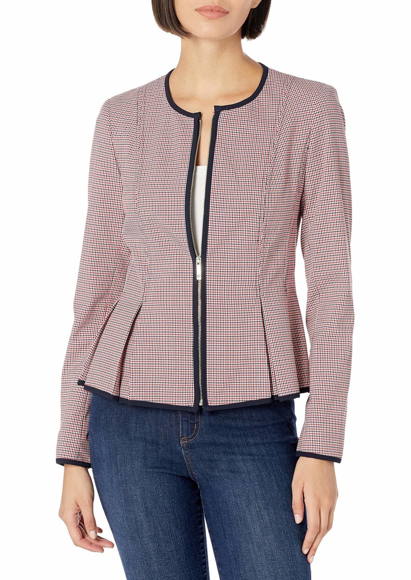 Tommy Hilfiger Peplum Zip Front Jacket