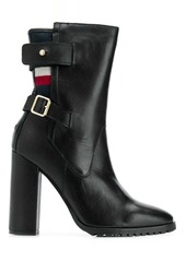 Tommy Hilfiger tricolour-stripe buckled boots