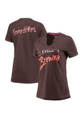 Women's Tommy Hilfiger Brown Cleveland Browns Riley V-Neck T-Shirt at Nordstrom