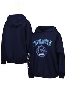 Women's Tommy Hilfiger Navy Tennessee Titans Becca Drop Shoulder Pullover Hoodie at Nordstrom