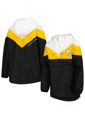 Women's Tommy Hilfiger White/Gold Pittsburgh Steelers Staci Half-Zip Hoodie Windbreaker Jacket at Nordstrom