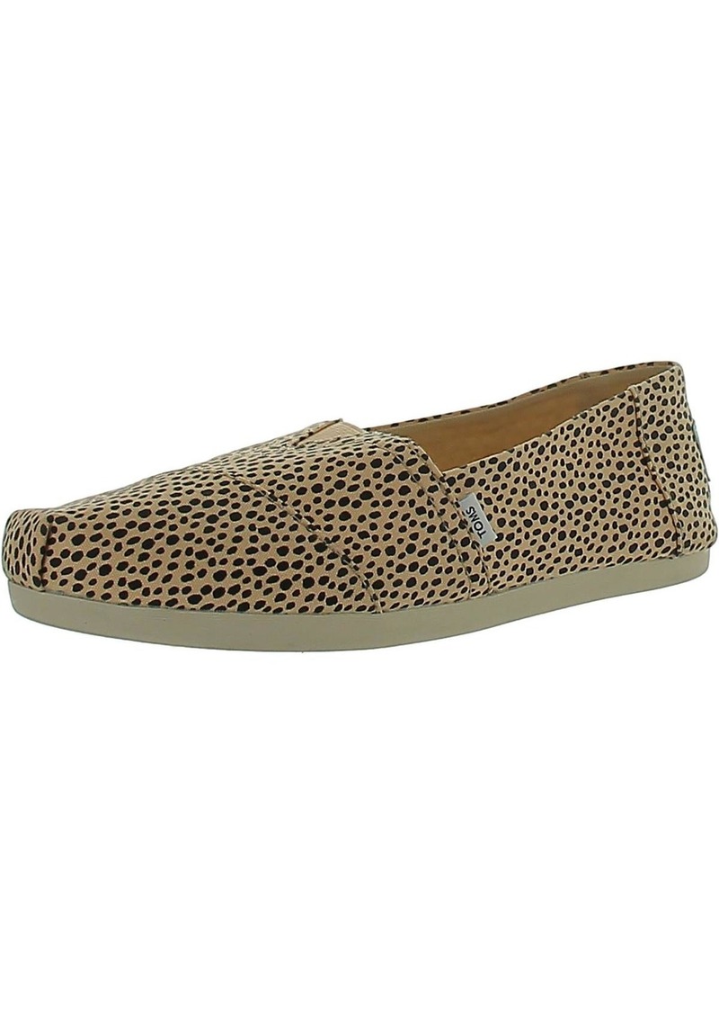 TOMS Shoes Alpargata Womens Lifestyle Animal Print Slip-On Sneakers