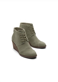 TOMS Shoes Hyde Wedge Boot In Grey Suede