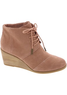 TOMS Shoes Hyde Womens Suede Ankle Wedge Boots
